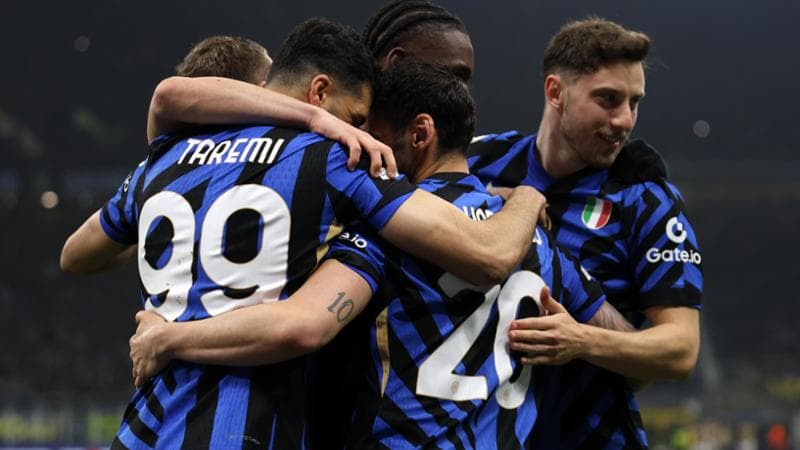 L'Inter festeggia l'ingresso ai quarti