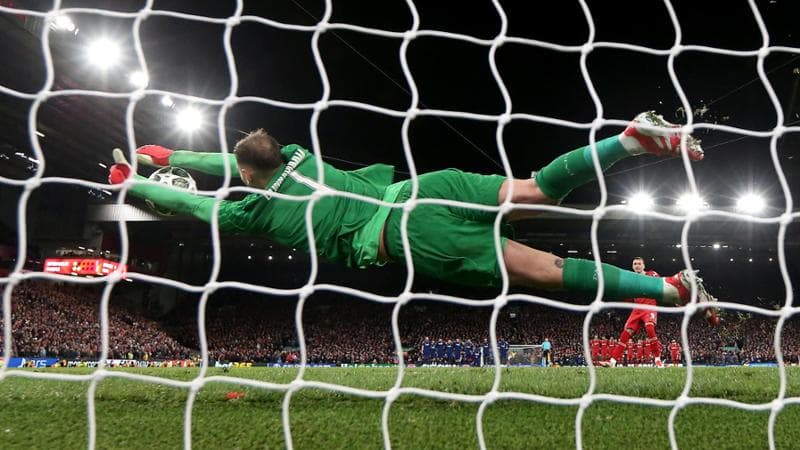 Uno dei rigori parati da Donnarumma
