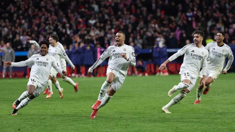 La gioia dei giocatori del Real Madrid
