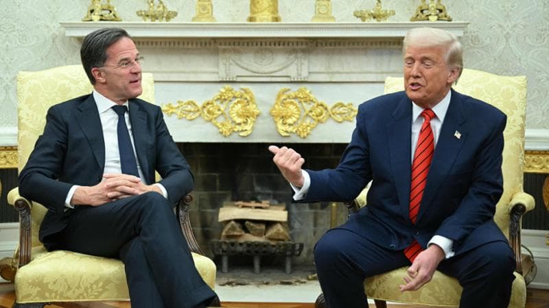 Donald Trump con Mark Rutte