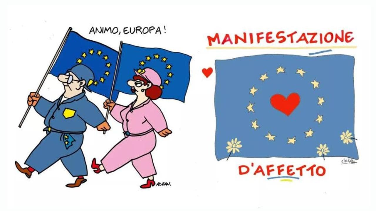 Le bandiere blu dell’Europa per colorare piazza del Popolo