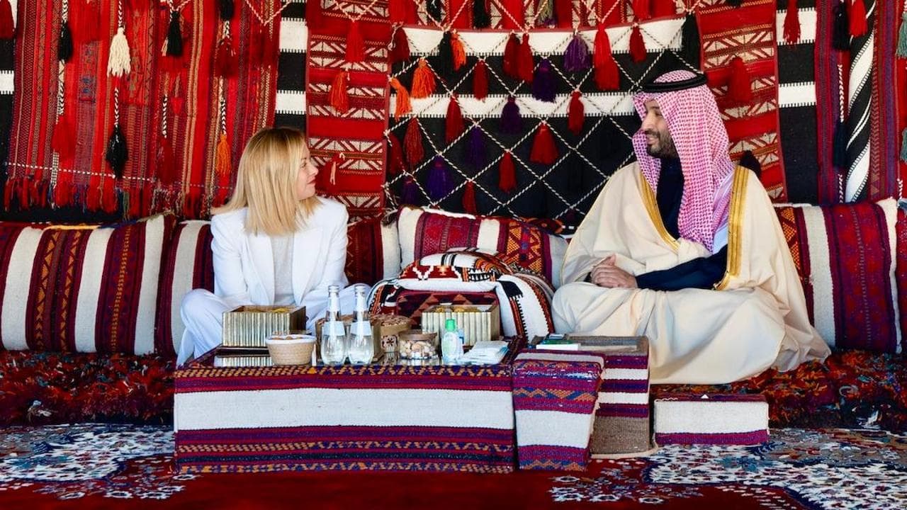 Meloni in visita ufficiale in Arabia Saudita lo scorso gennaio