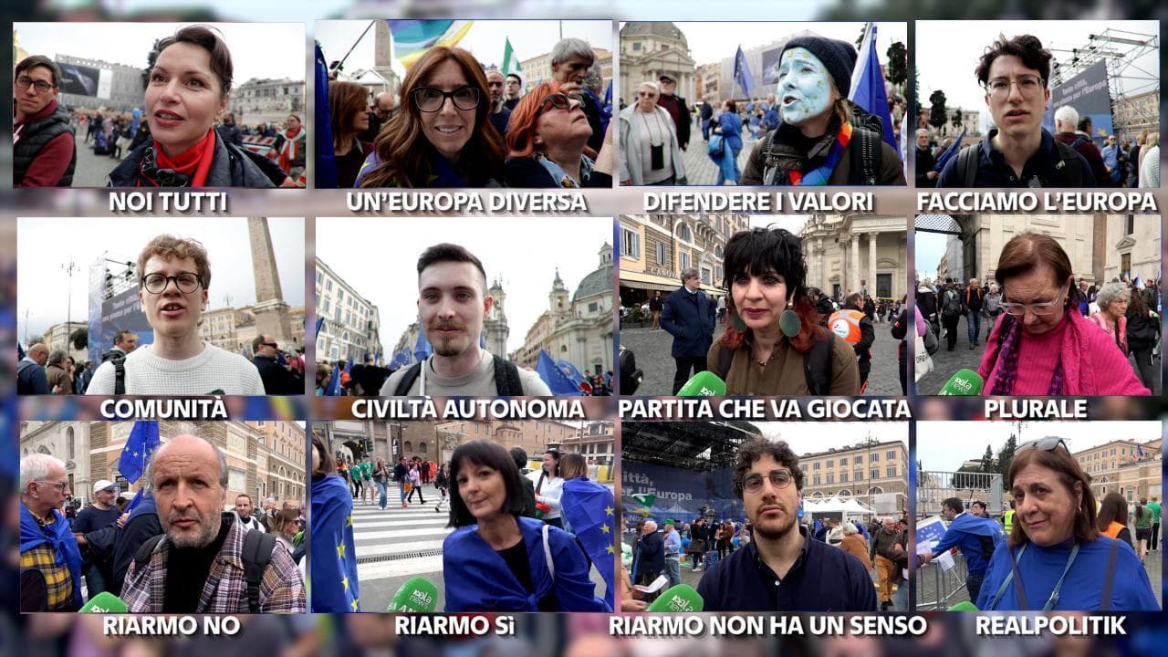 Una piazza per l'Europa: volti e voci uniti sui diritti e plurali sulle armi, "come in una famiglia"