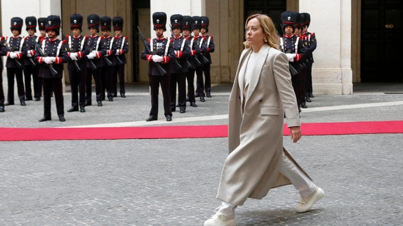 Roma: Giorgia Meloni a palazzo Chigi