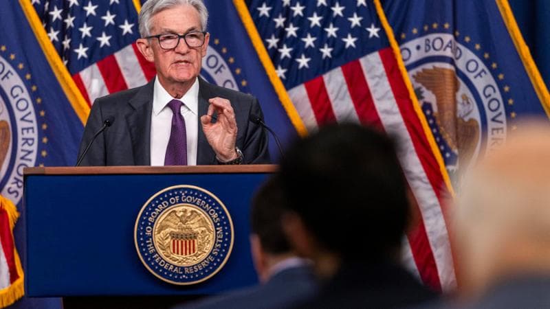epa11974678 US Federal Reserve Board Chairman Jerome Powell responds to a question from the news media during a press conference at the Federal Reserve in Washington, DC, USA, 19 March 2025. The Fed has paused rate cuts for the second straight meeting since January 2025.  EPA/SHAWN THEW