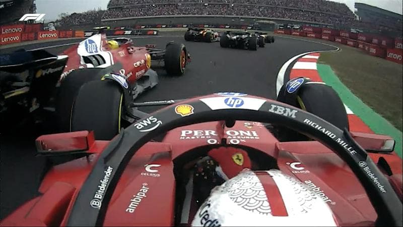Il contatto tra Leclerc e Hamilton