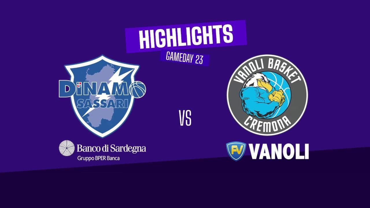 Basket serie A, gli highlights di Sassari-Cremona