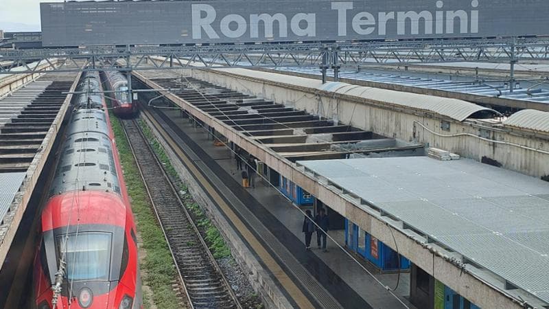 Un Frecciarossa a Roma Termini