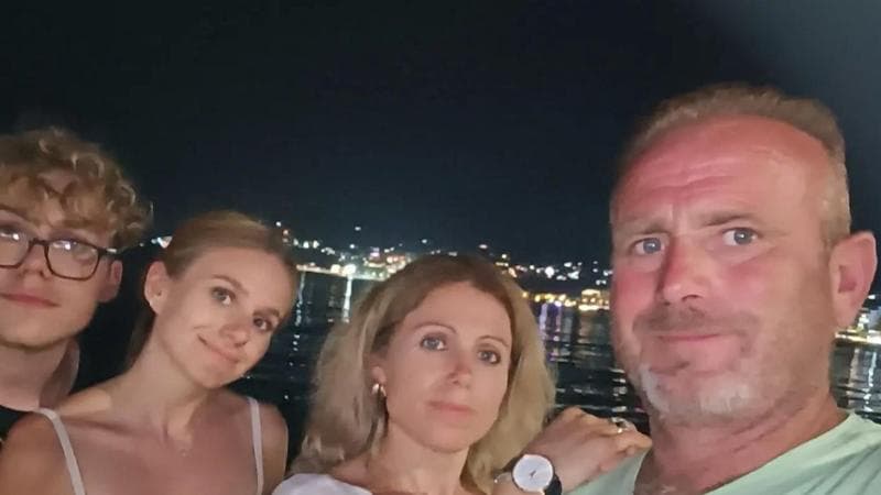 Ilaria Sula con la famiglia