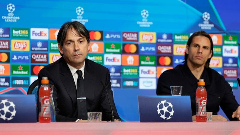 Inzaghi in conferenza stampa con Sommer