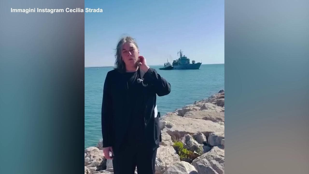 Cecilia Strada a Shengjin: "Qui per verificare quello che succede"