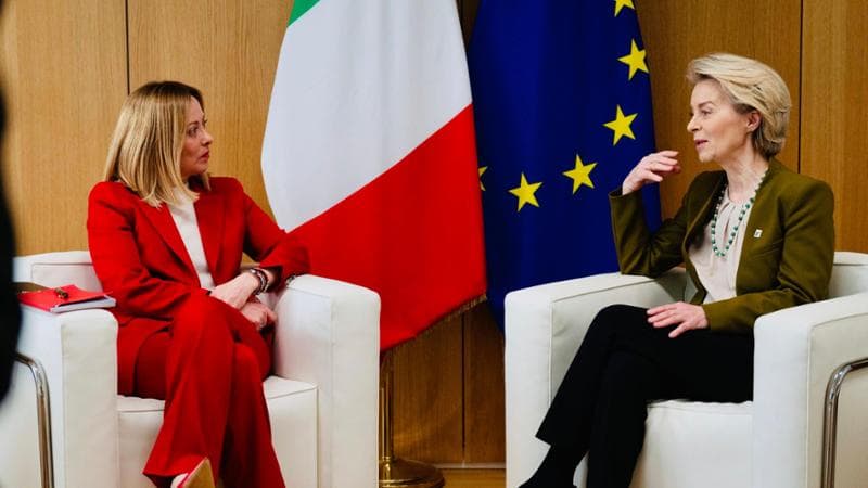 Von der Leyen in contatto con Meloni sul viaggio negli Stati Uniti
