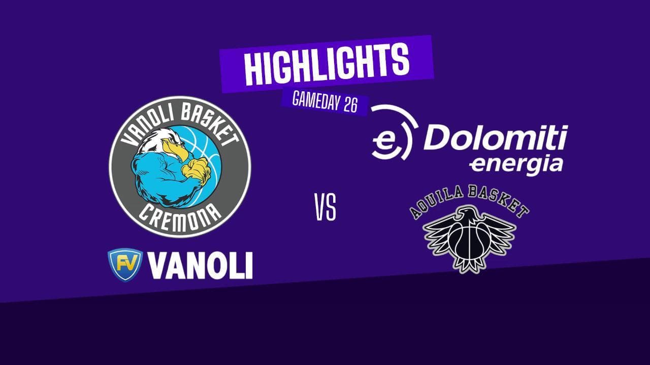 Basket serie A, gli highlights di Cremona vs Trento