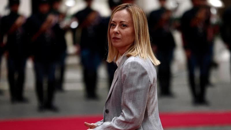 Roma, 14 aprile: la premier Giorgia Meloni a palazzo Chigi