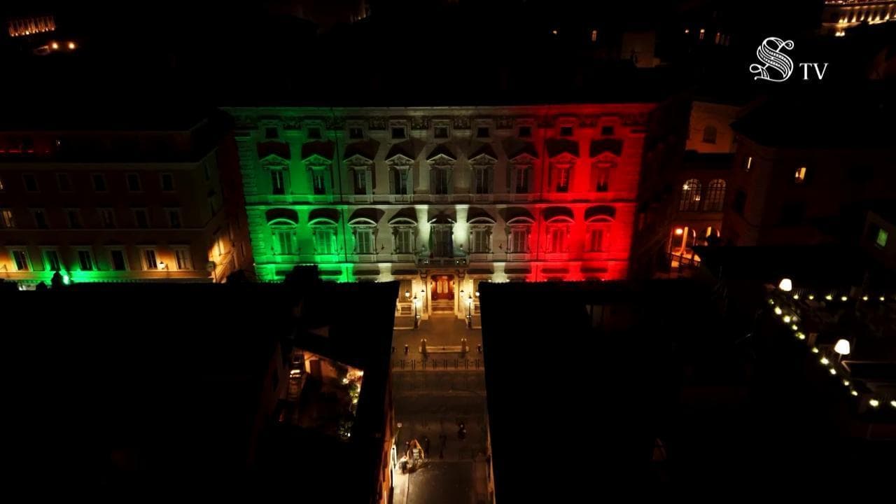 Il Senato illuminato con il Tricolore per la Giornata del Made in Italy