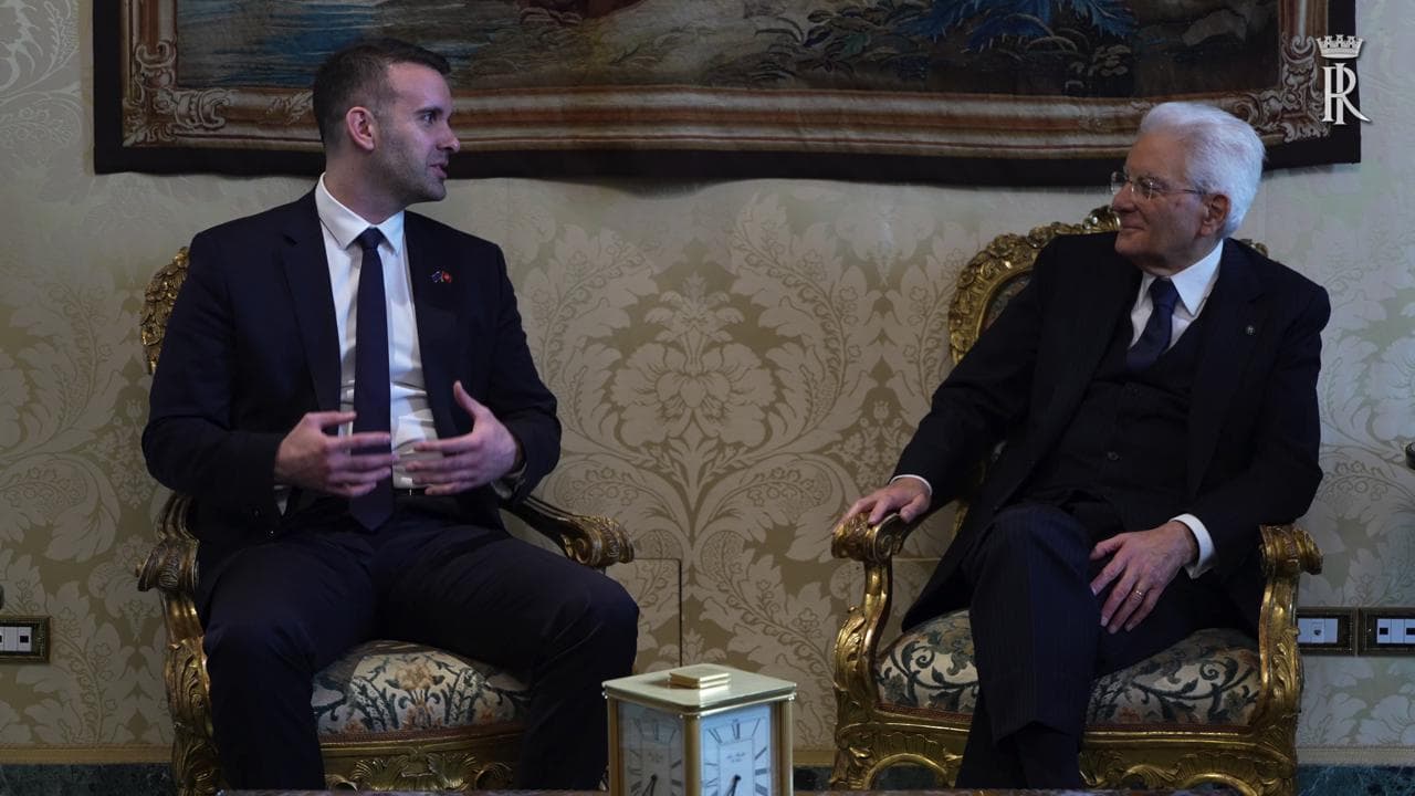 L'incontro tra Mattarella e il primo ministro del Montenegro, Milojko Spajic