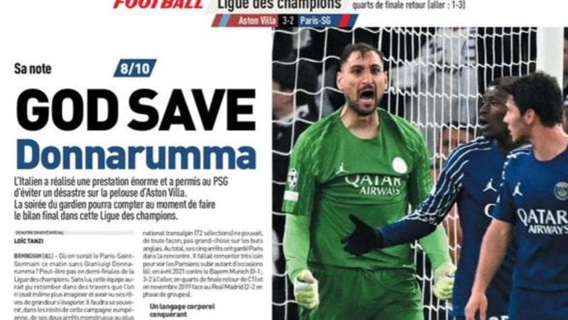 L'Equipe esalta la prova di Donnarumma