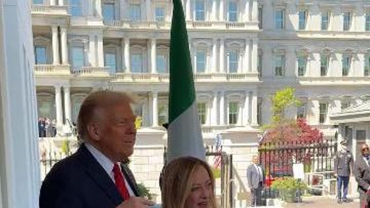 L'arrivo di Giorgia Meloni alla Casa Bianca. Trump: "È una persona eccezionale"