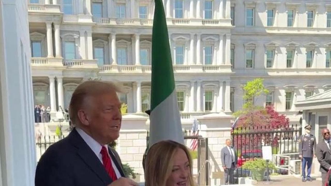 L'arrivo di Giorgia Meloni alla Casa Bianca. Trump: "È una persona eccezionale"