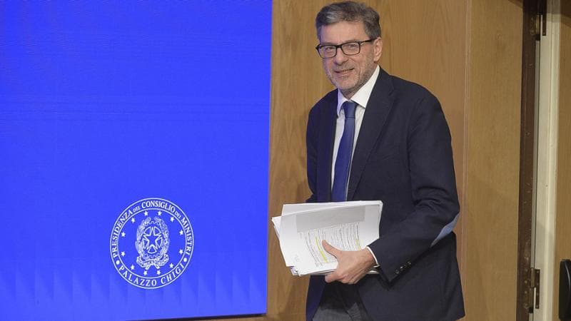 Il ministro dell'Economia Giancarlo Giorgetti
