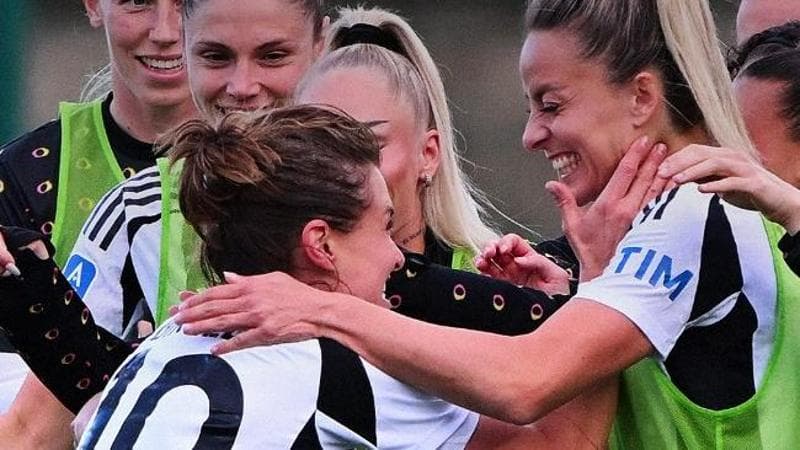 La festa della Juventus Women campione d'Italia