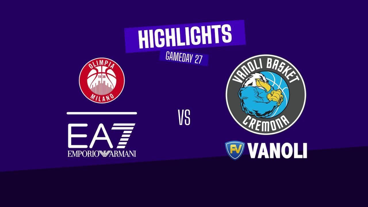 Basket serie A, gli highlights di Milano vs Cremona