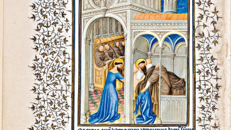 San Girolamo vestito da donna dei fratelli Limbourg (1412-1415). New York, Metropolitan Museum of Art&nbsp;
