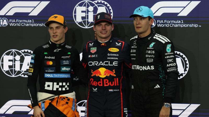 Verstappen tra Piastri e Russell