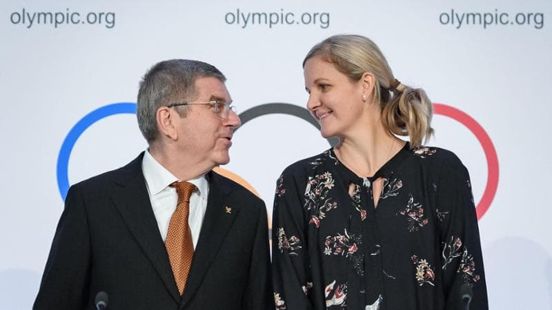 Thomas Bach con Kirsty Coventry