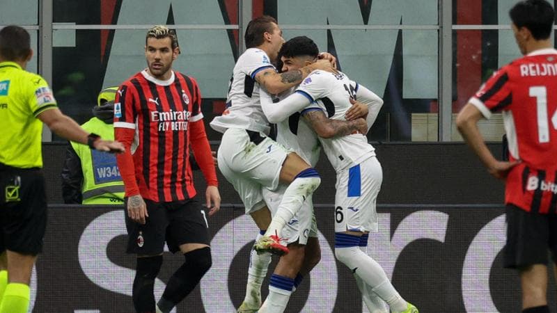 L'entusiasmo dei giocatori dell'Atalanta a San Siro