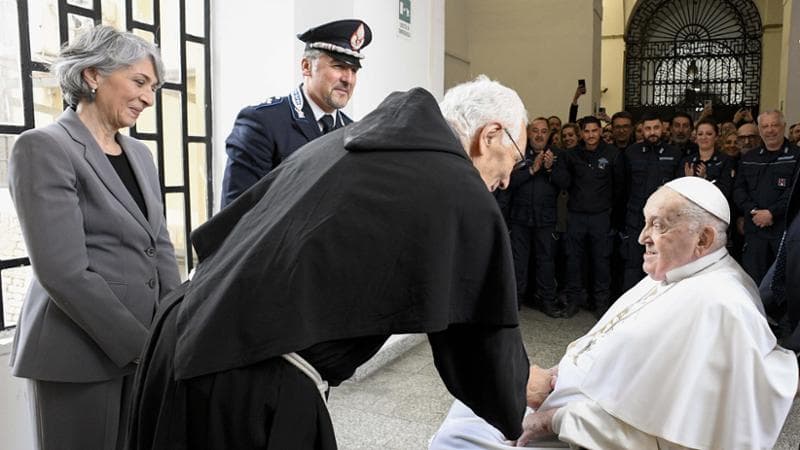 La visita di papa Francesco gioved&igrave; santo nel carcere di Regina Coeli&nbsp;
