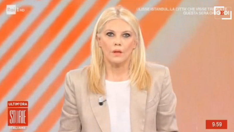 Eleonora Daniele in diretta annuncia la morta di papa Francesco