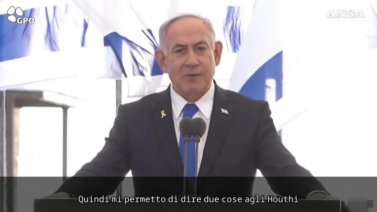 Netanyahu, messaggio agli Houthi: "Qualsiasi attacco contro di noi non rimarrà senza risposta"