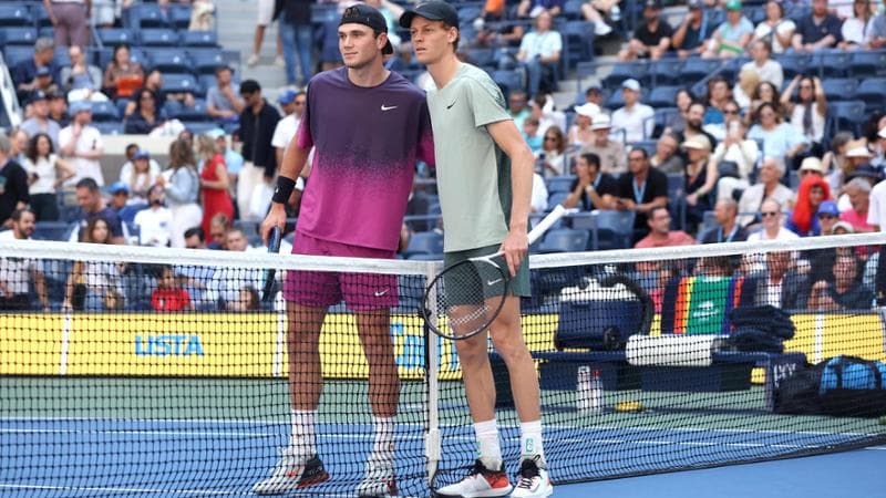 Draper e Sinner prima della semifinale degli Us Open 2024