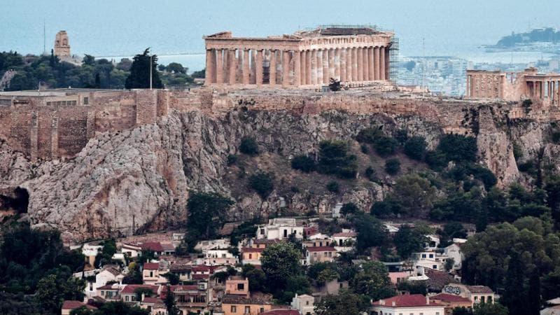 L'acropoli di Atene vista dal quartiere di Anafiotika