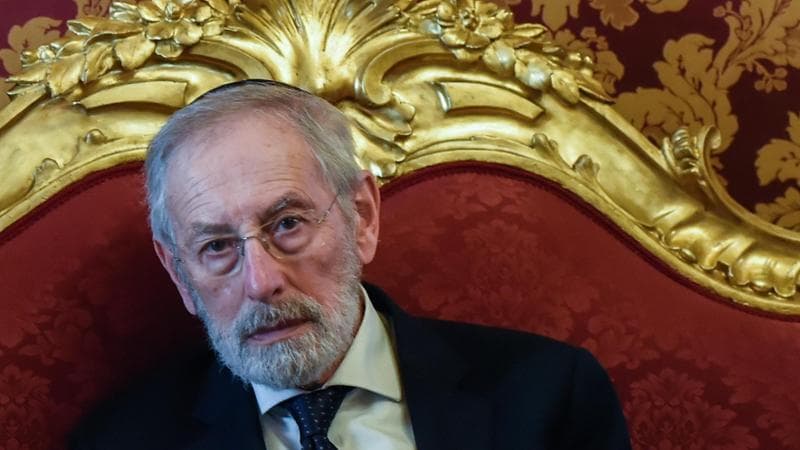 LILIANA SEGRE SENATRICE A VITA, RICCARDO DI SEGNI RABBINO CAPO COMUNITA' EBRAICA DI ROMA
