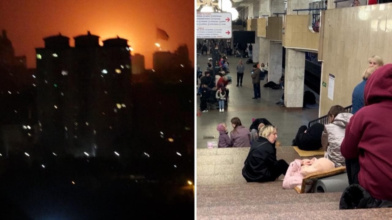 La notte di Kiev sotto le bombe: le esplosioni, le sirene e i rifugi sotto la metropolitana