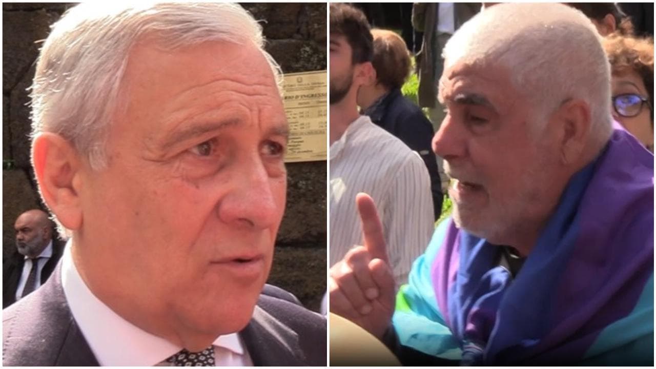Tajani alle Fosse Ardeatine, un uomo lo ferma: “Canti Bella ciao, lei governa grazie ai partigiani”