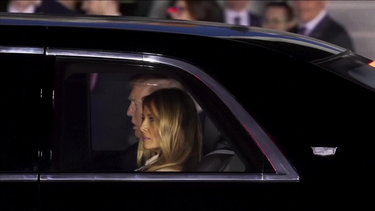 L'arrivo di Donald e Melania Trump a Roma per i funerali di Papa Francesco