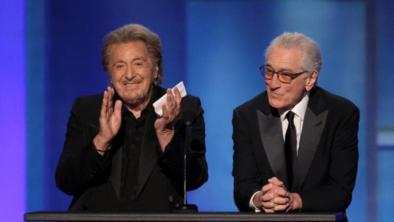Al Pacino e Robert De Niro sul palco per rendere omaggio a Coppola