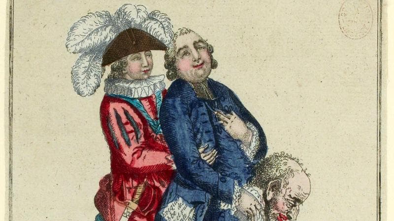 vignetta del 1788 un contadino porta sulla schiena un prete e un marchese. ALAMY / IPA