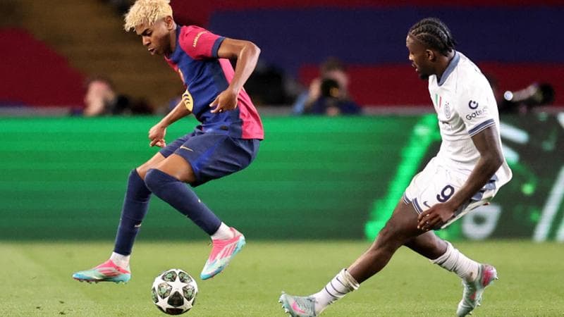 Il dribbling di Yamal su Thuram