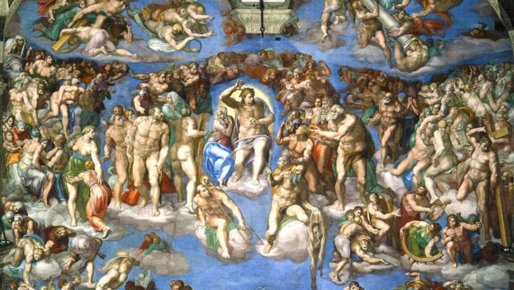 Nella Sistina ispirati dai nudi di Michelangelo