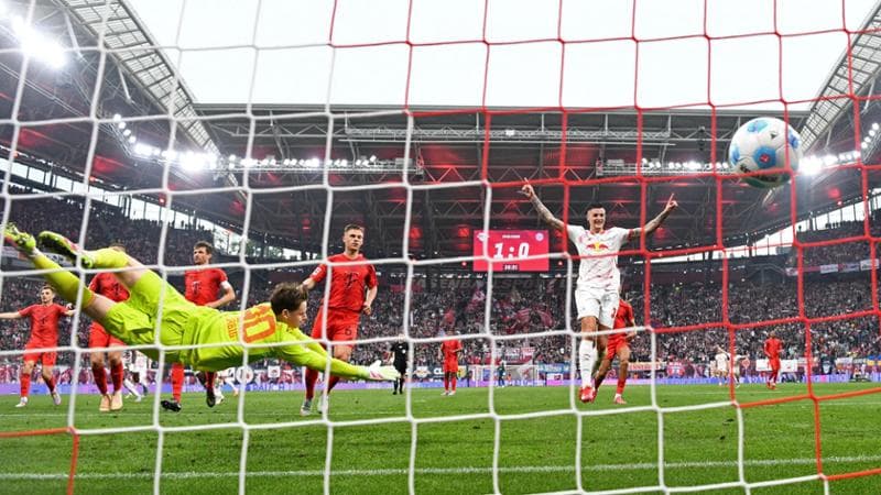 Lipsia-Bayern 3-3: il gol di Klostermann