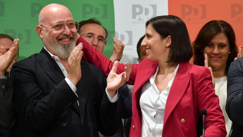 Il presidente del Pd&nbsp;Stefano Bonaccini (S) e Elly Schlein&nbsp;

