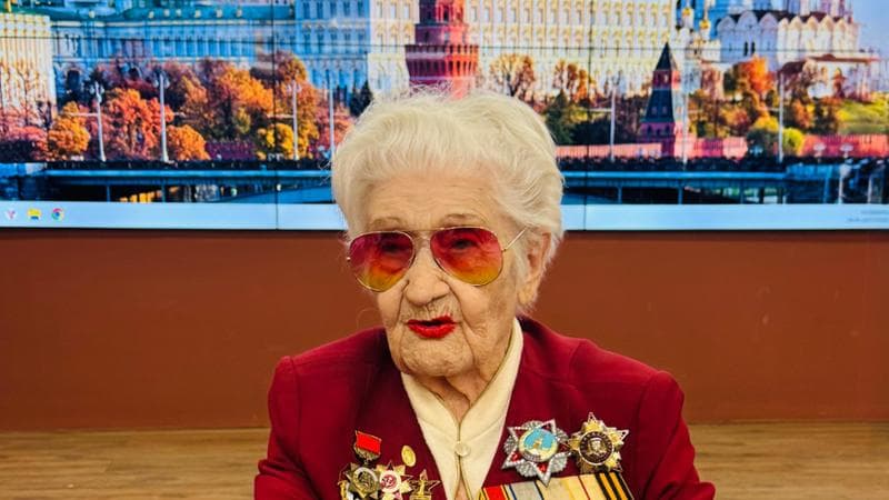La veterana Maria Rokhlina, 100 anni, sopravvissuta a tutte le grandi battaglie (Foto di Rosalba Castelletti)
