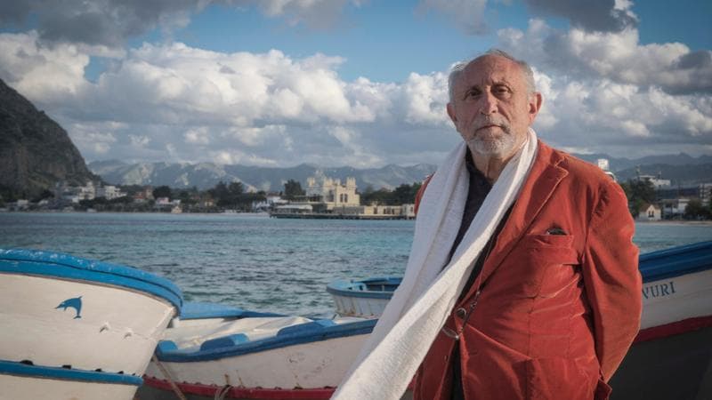 Angelo Pellegrino, 79 anni, a Mondello, Palermo: ha recitato per Sergio Corbucci e Bernardo Bertolucci tra gli altri (Igor Petyx)