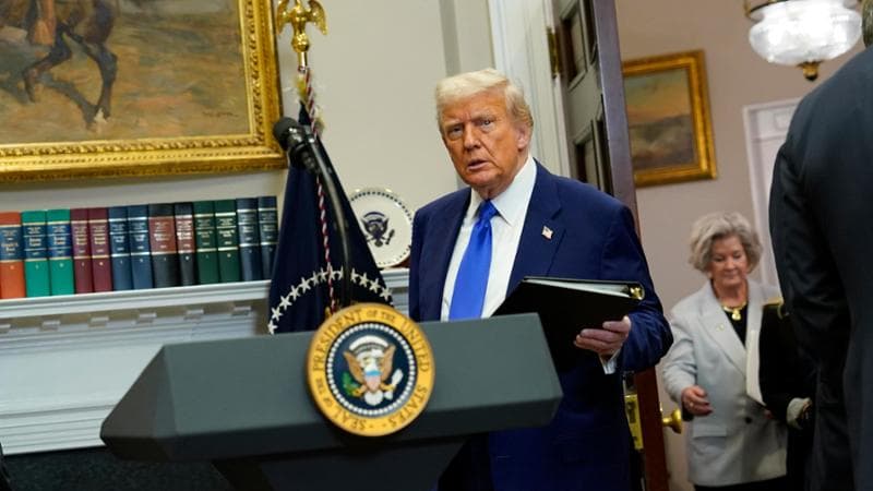 Washington, 12 maggio: il presidente americano Donald Trump alla Casa Bianca