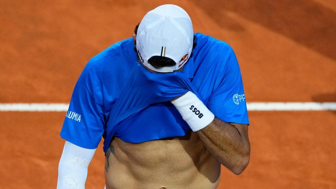 La delusione di Matteo Berrettini dopo l'infortunio