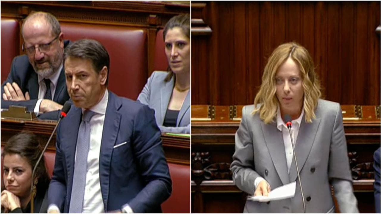 Riarmo, scontro Conte-Meloni: "S'è fatta fregare". "Era lei o Giuseppi che aumentava le spese?"
